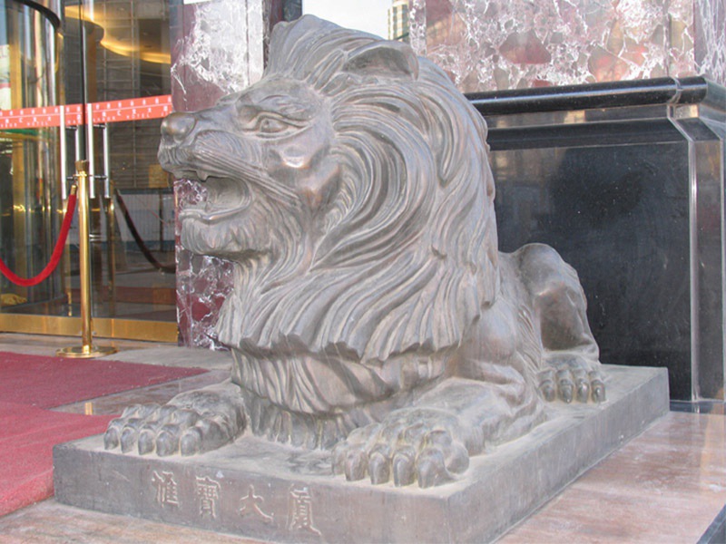 大廈門(mén)口石雕獅子[編號(hào)117]
