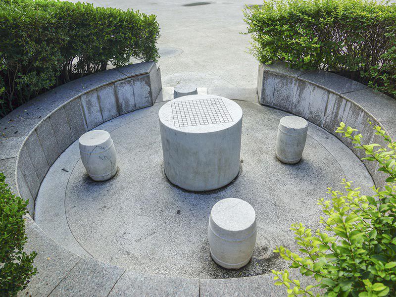 圓柱棋盤(pán)石桌[編號(hào)073]