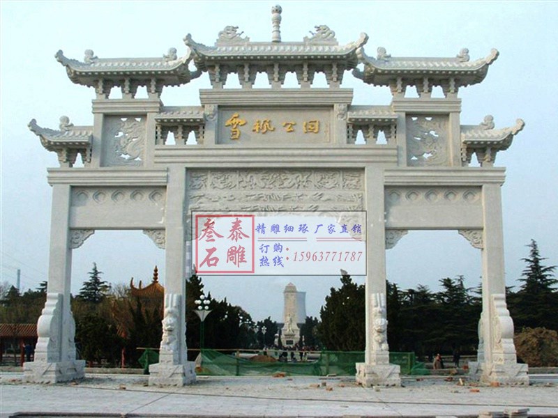 大型風(fēng)景區(qū)三門七樓牌坊門樓[編號393]