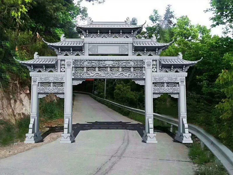 三門五樓石牌坊效果圖[編號425]