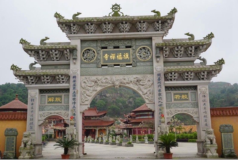 寺廟三門五樓山門樣式圖片（編號(hào)005）