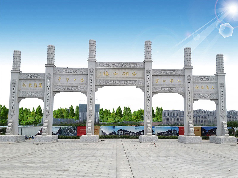 景區(qū)五門石材門樓建造樣式