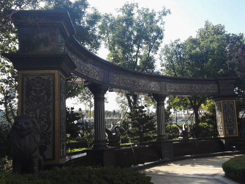 雕花復(fù)古西方風(fēng)格石雕長廊