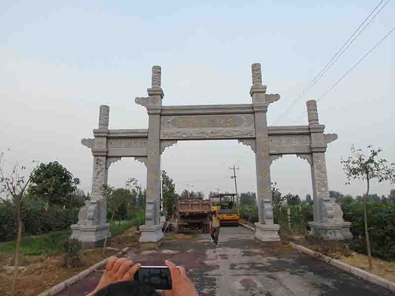 農(nóng)村石雕牌坊大門