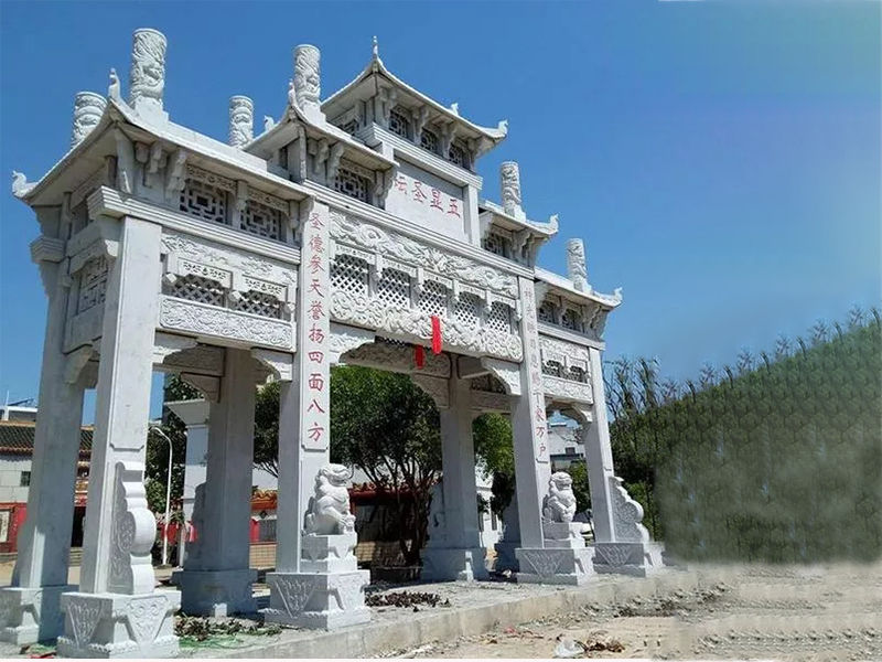 家祠祠堂石牌坊石頭大門(mén)