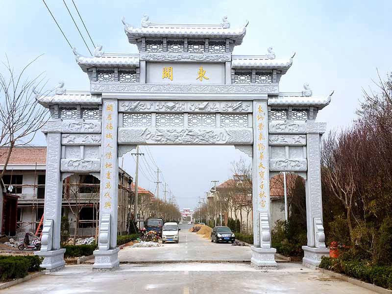 花崗巖農(nóng)村石牌坊圖片